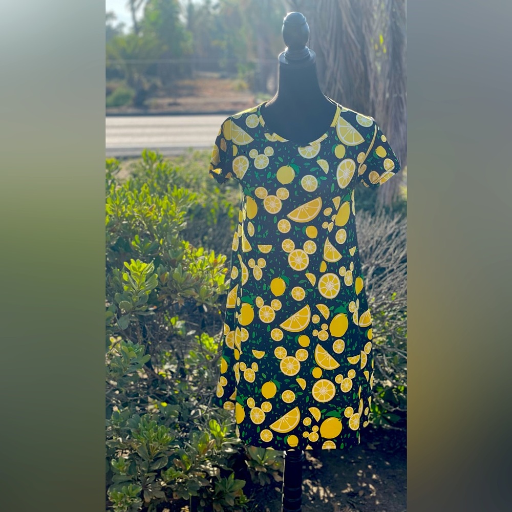 NWT Lemon Hidden Magic T SHIRT DRESS W/Hidden Pockets